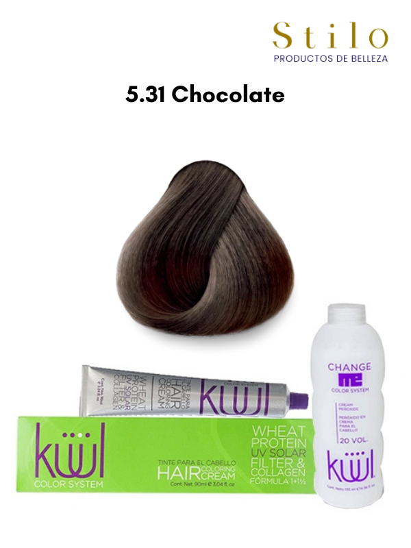 TINTE KUUL 5.31 CHOCOLATE 90 G CON PEROX. 135 ML