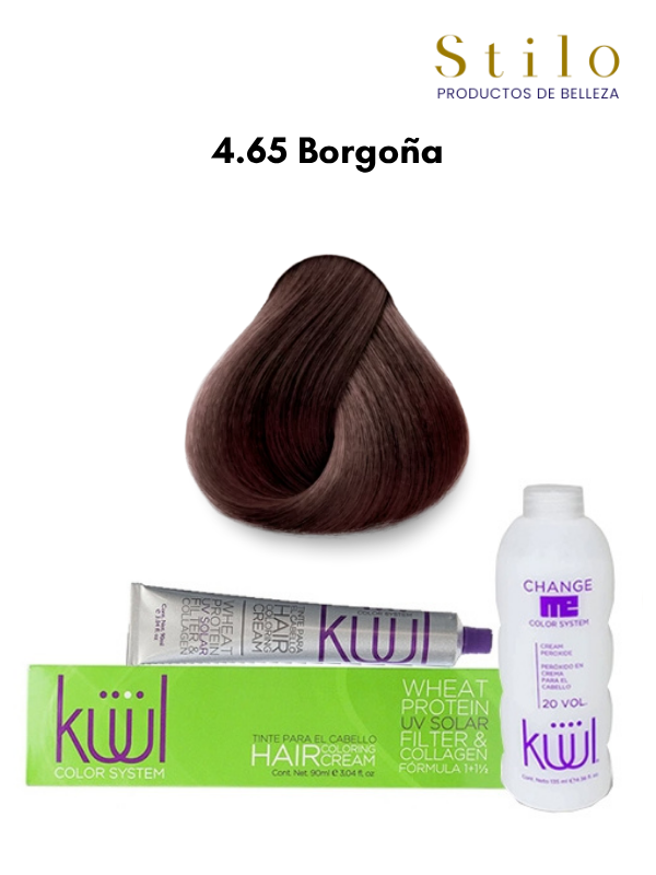 TINTE KUUL 4.65 BORGO?A 90 G CON PEROX. 135 ML