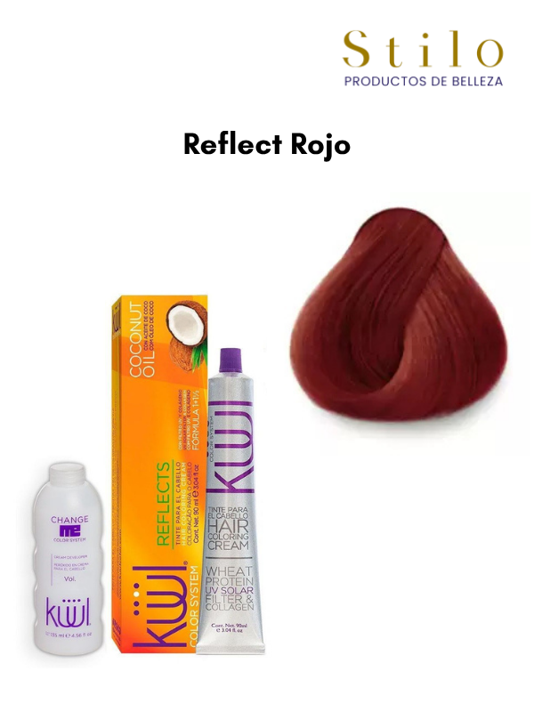 TINTE KUUL REFLECT ROJO 90 G CON PEROX. 135 ML