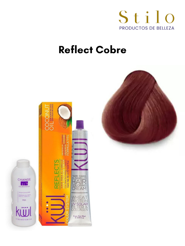 TINTE KUUL REFLECT COBRE 90 G CON PEROX. 135 ML