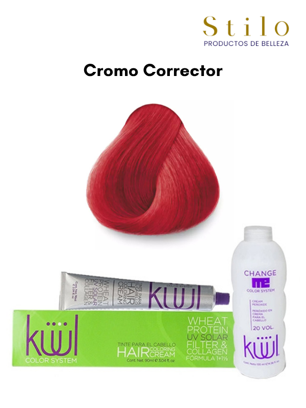 TINTE KUUL CROMO CORRECTOR 90 G CON PEROX. 135 ML
