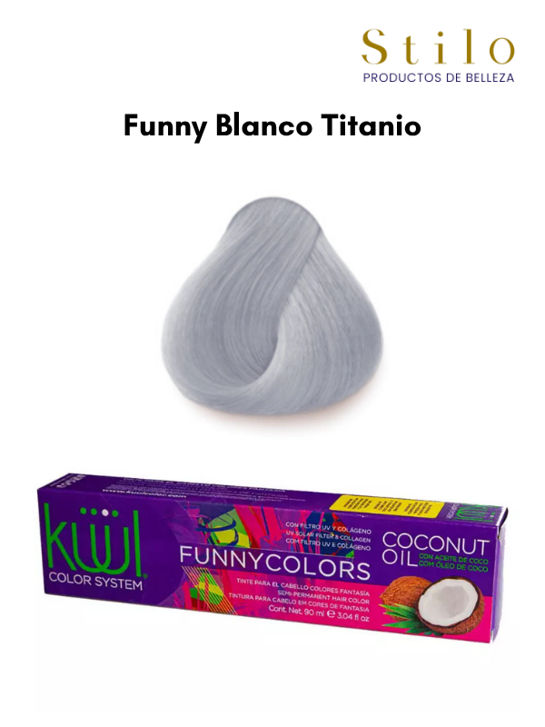 TINTE KUUL FUNNY COLORS Blanco Titanio 90 G
