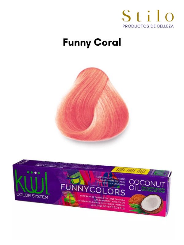 TINTE KUUL FUNNY COLORS Coral 90 G