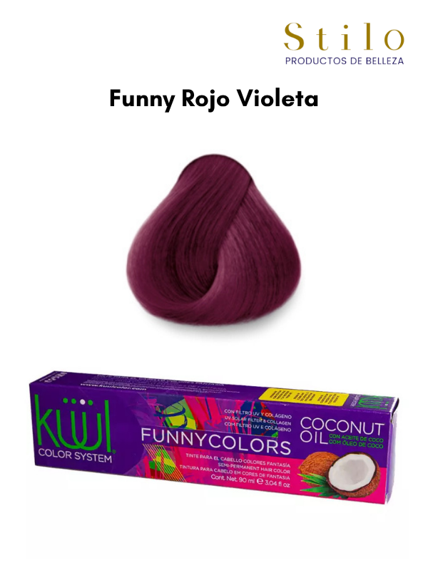TINTE KUUL FUNNY COLORS Rojo Violeta 90 G