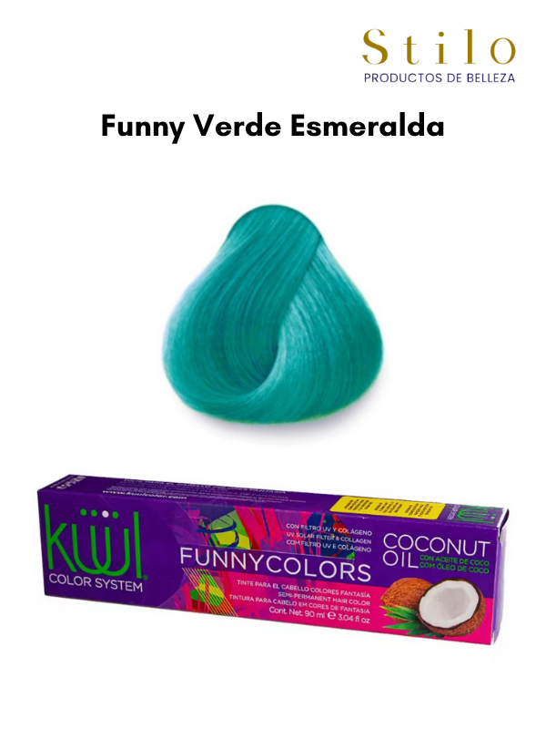TINTE KUUL FUNNY COLORS Verde Esmeralda 90 G