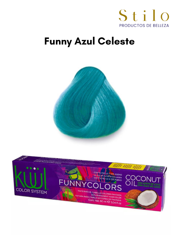TINTE KUUL FUNNY COLORS Azul Celeste 90 G