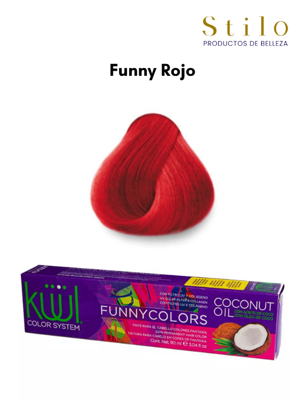 TINTE KUUL FUNNY COLORS Rojo 90 G