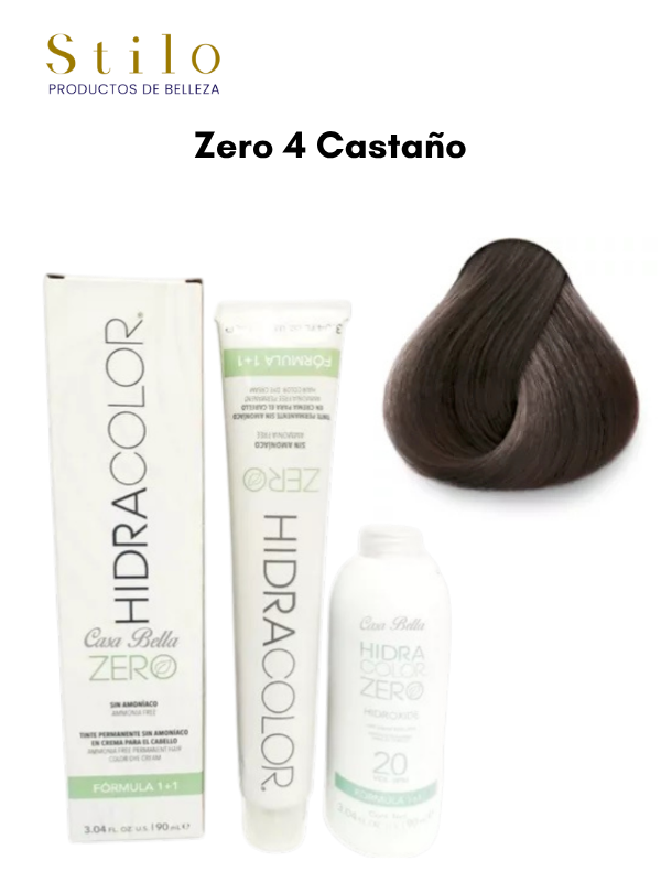 TinteHidra ZERO No. 4 90 g Con Perox. 135 ML