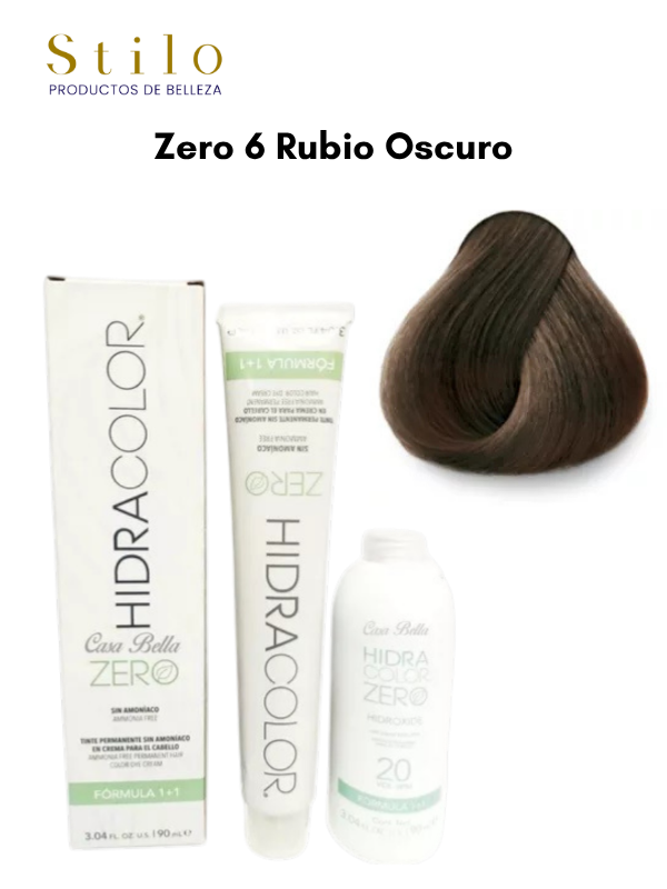 TinteHidra ZERO No. 6 90 g Con Perox. 135 ML