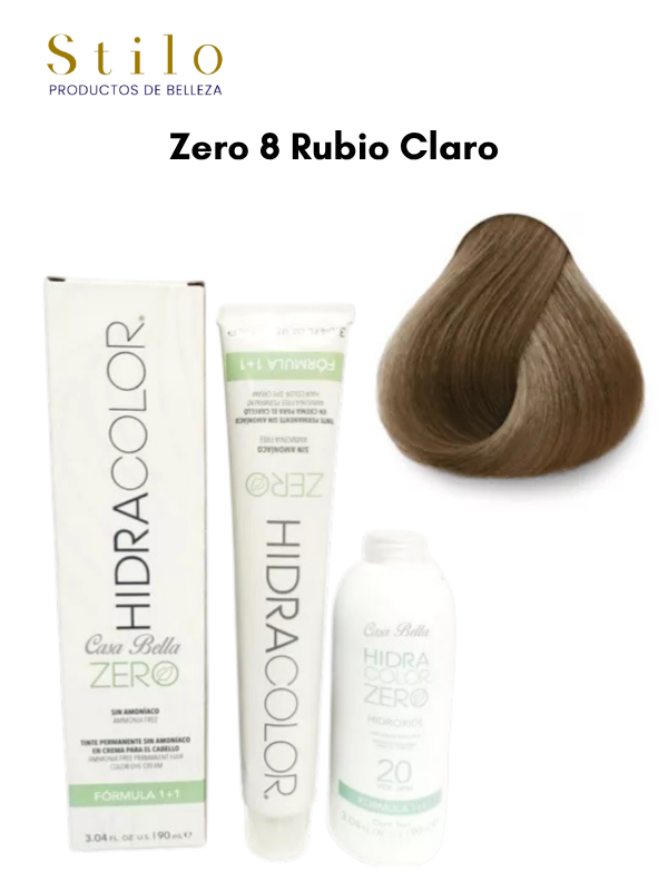 TinteHidra ZERO No. 8 90 g Con Perox. 135 ML