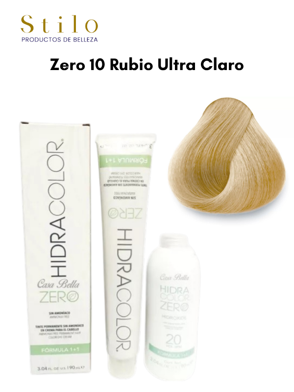 TinteHidra ZERO No. 10 90 g Con Perox. 135 ML