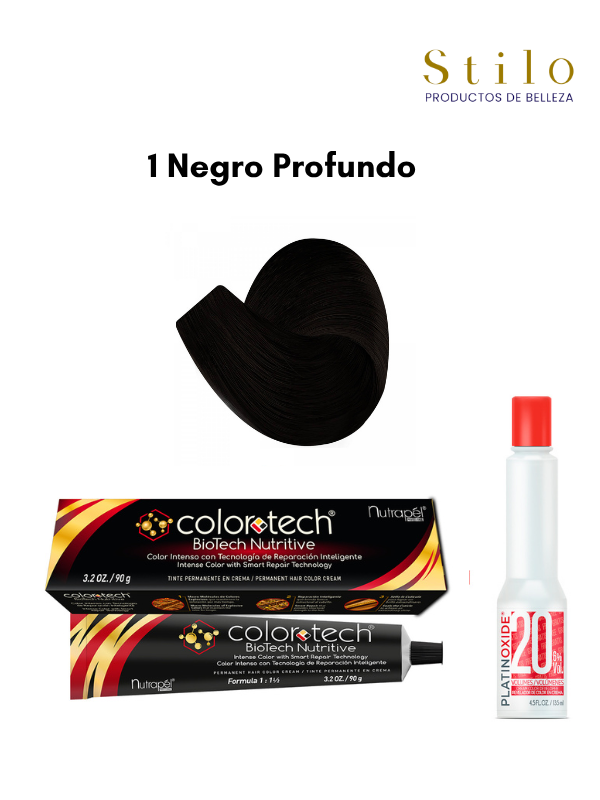 Tinte C. Tech 1 Negro Profundo 90 g con perox. 135 ml