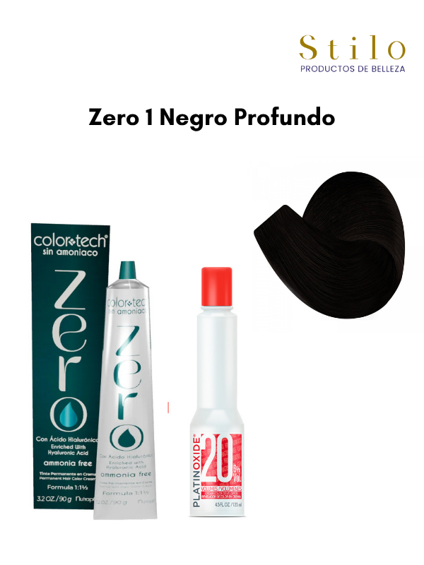 Tinte C. Tech Zero 1 Negro Profundo 90 g con perox. 135 ml