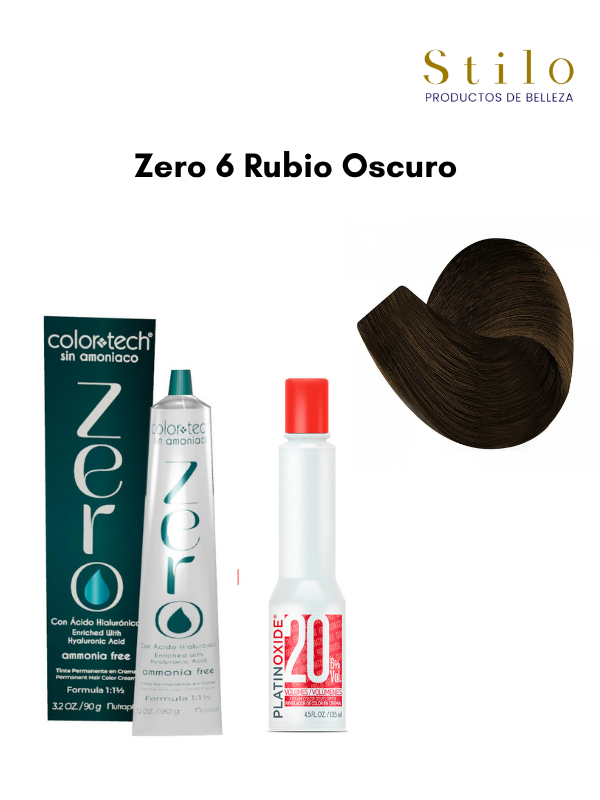 Tinte C. Tech Zero 6 Rubio Oscuro 90 g con perox. 135 ml