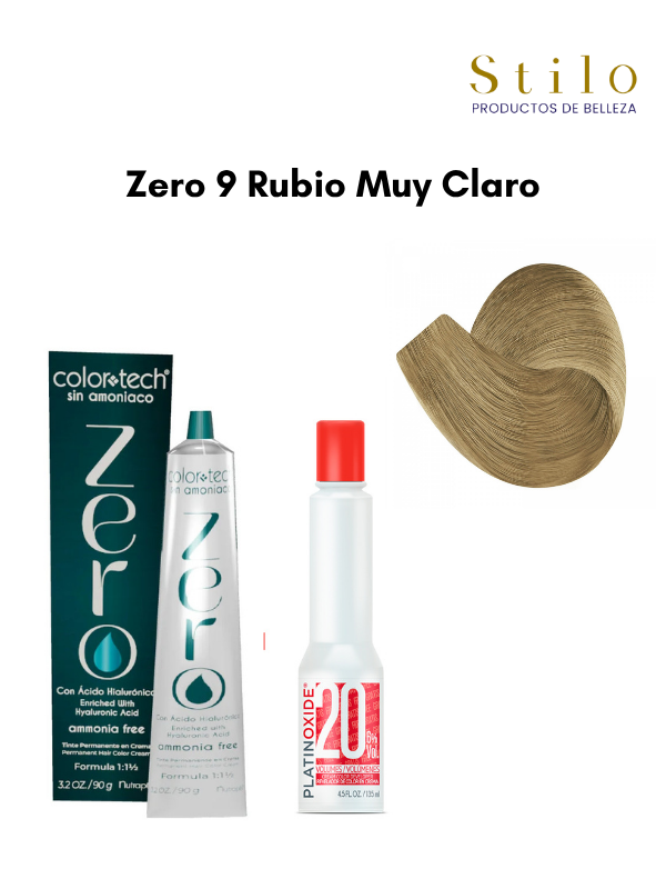 Tinte C. Tech Zero 9 Rubio Muy Claro 90 g con perox. 135 ml