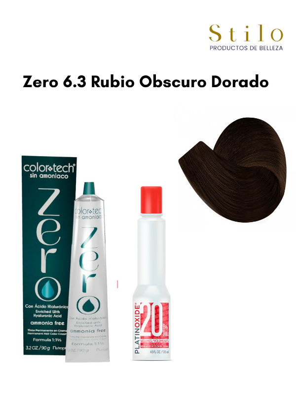 Tinte C. Tech Zero 6.3 Rubio Obscuro Dorado 90 g con perox. 135 ml