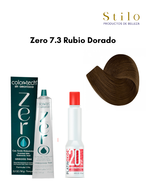 Tinte C. Tech Zero 7.3 Rubio Dorado 90 g con perox. 135 ml