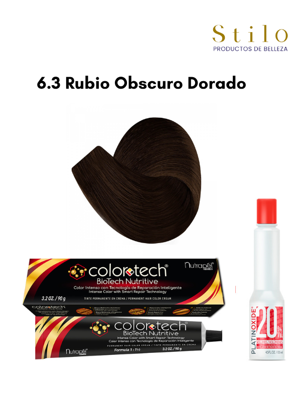Tinte C. Tech 6.3 Rubio Obscuro Dorado 90 g con perox. 135 ml
