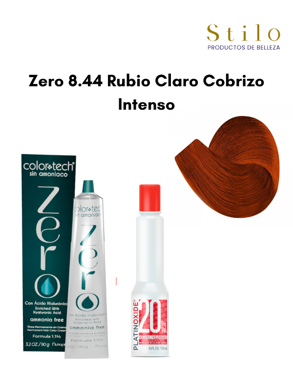 Tinte C. Tech Zero 8.44 Rubio Claro Cobrizo Intenso 90 g con perox. 135 ml