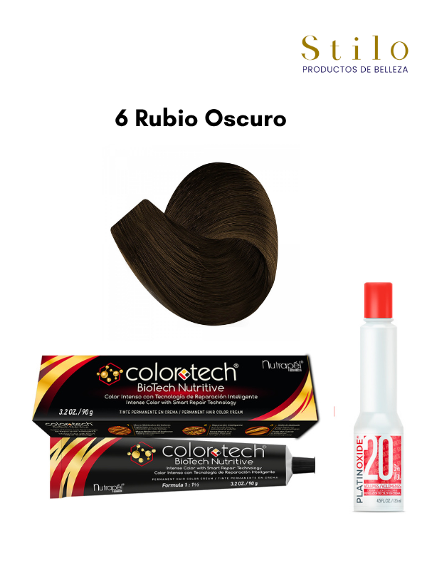 Tinte C. Tech 6 Rubio Oscuro 90 g con perox. 135 ml