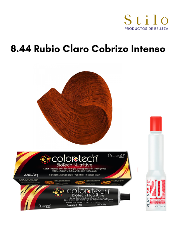 Tinte C. Tech 8.44 Rubio Claro Cobrizo Intenso 90 g con perox. 135 ml