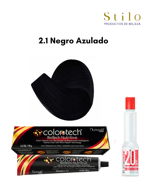 Tinte C. Tech 2.1 Negro Azulado 90 g con perox. 135 ml