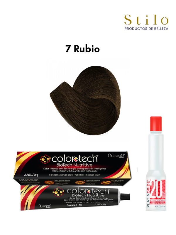 Tinte C. Tech 7 Rubio  90 g con perox. 135 ml