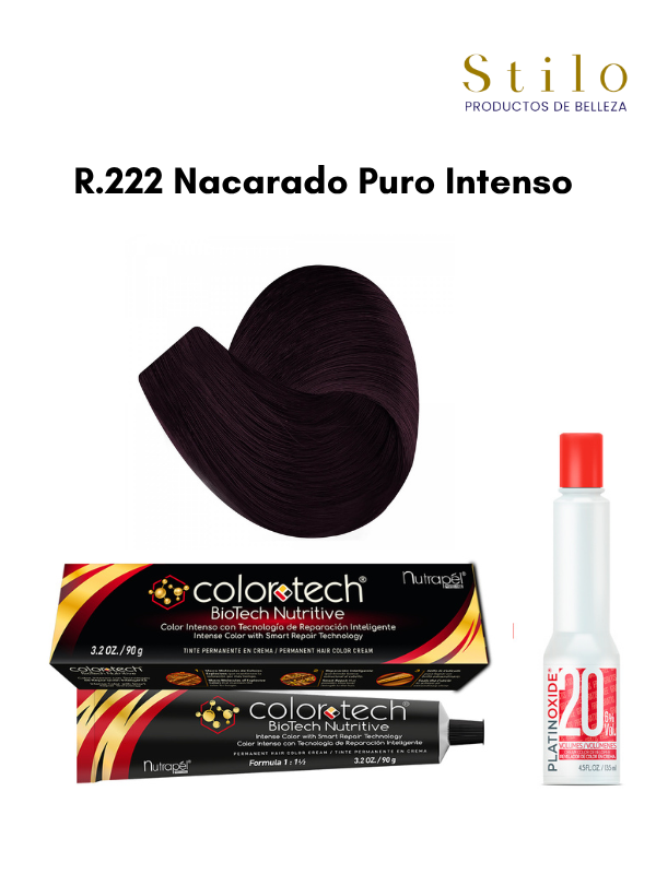 Tinte C. Tech R.222 Nacarado Puro Intenso 90 g con perox. 135 ml