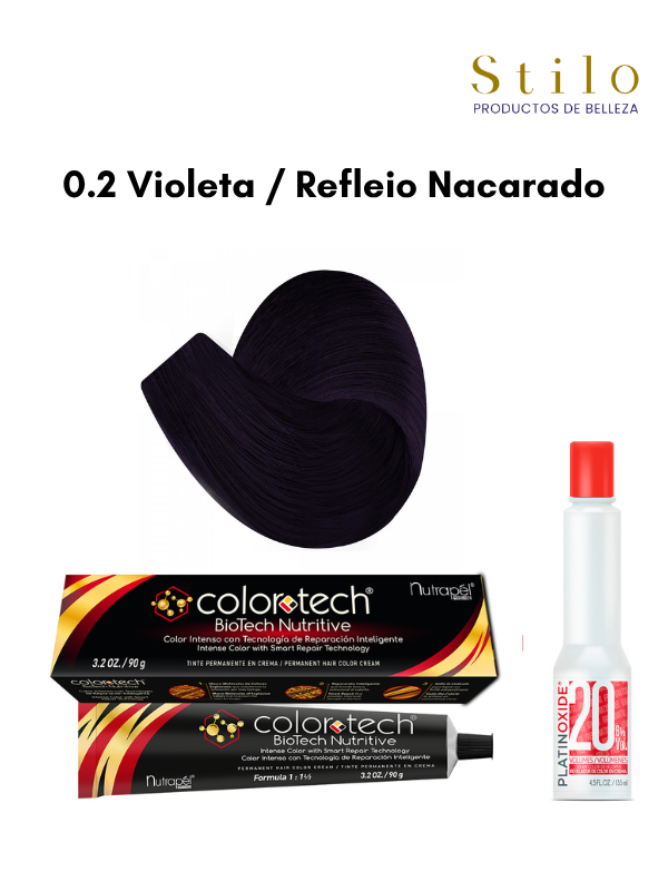 Tinte C. Tech 0.2 Violeta / Refleio Nacarado 90 g con perox. 135 ml