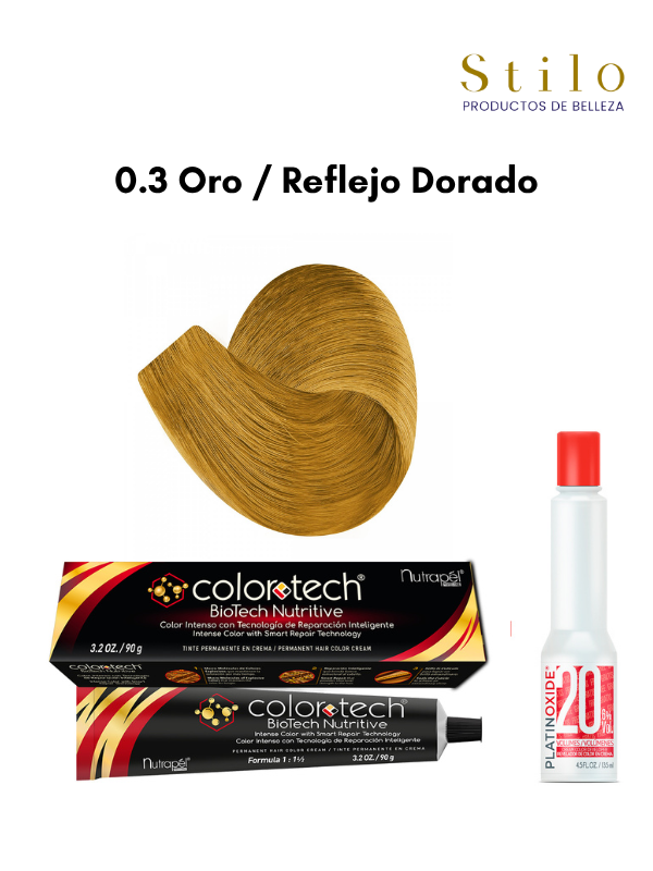 Tinte C. Tech 0.3 Oro / Reflejo Dorado 90 g con perox. 135 ml