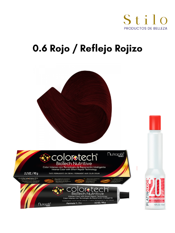 Tinte C. Tech 0.6 Rojo / Reflejo Rojizo 90 g con perox. 135 ml