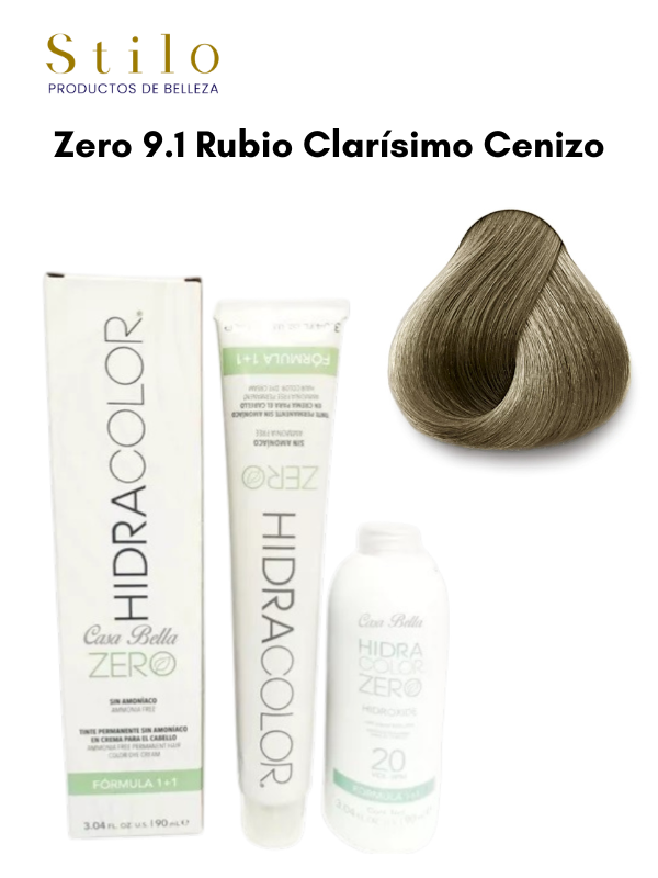 TinteHidra ZERO No. 9.1 90 g Con Perox. 135 ML