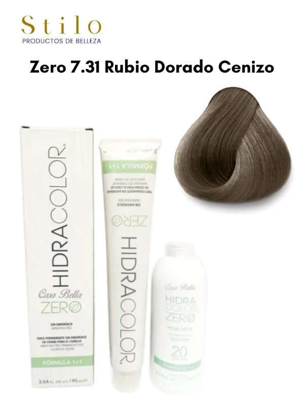 TinteHidra ZERO No. 7.31 90 g Con Perox. 135 ML