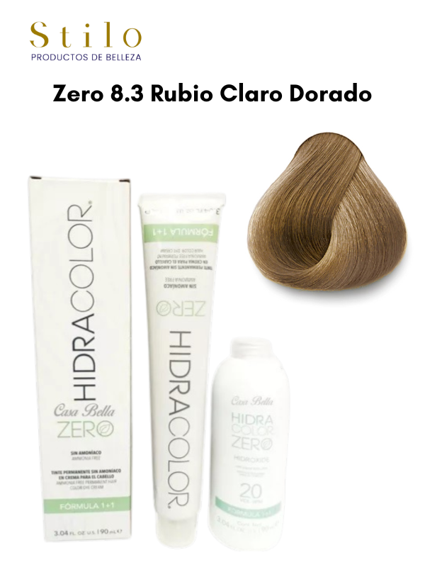 TinteHidra ZERO No. 8.3 90 g Con Perox. 135 ML