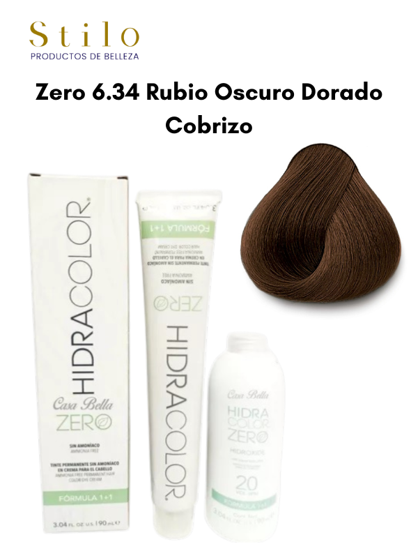 TinteHidra ZERO No. 6.34 90 g Con Perox. 135 ML