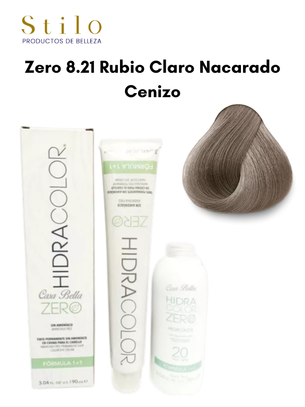 TinteHidra ZERO No. 8.21 90 g Con Perox. 135 ML
