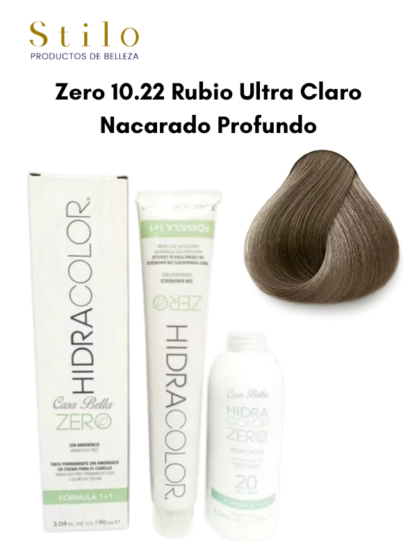 TinteHidra ZERO No. 10.22 90 g Con Perox. 135 ML